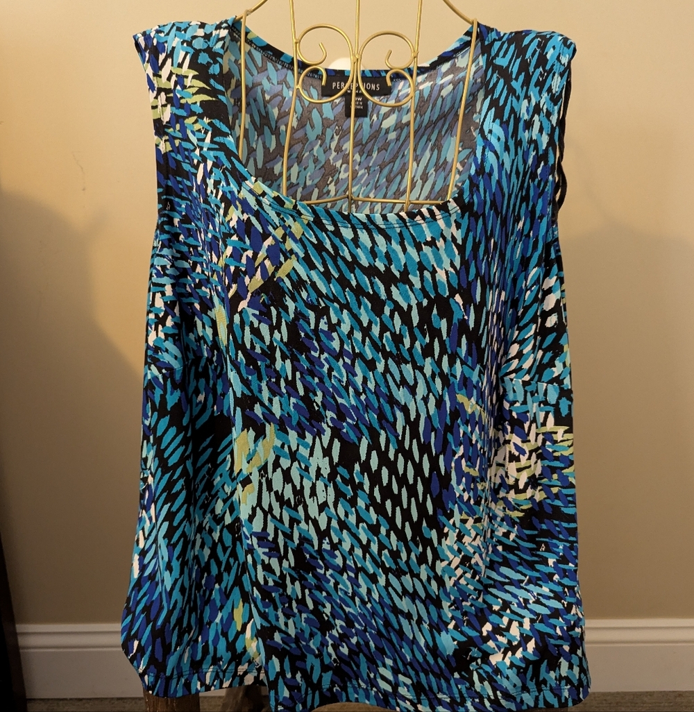 Perceptions Blue Women's Jacket Set - Picture 2 of 5